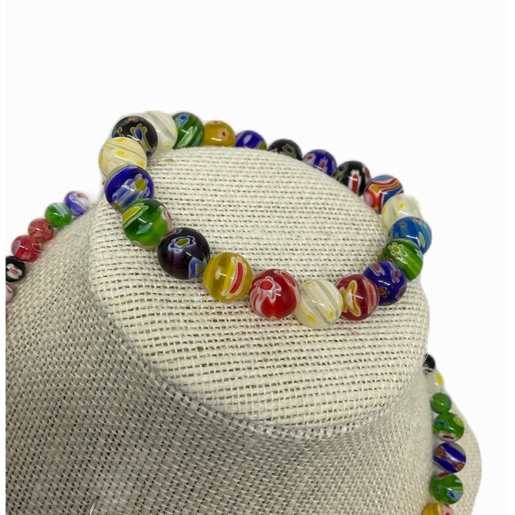 Multi Color Murano Glass Necklace, Earrings & Bracelet Set - Picture 4 of 6